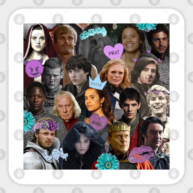 Merlin Collage Sticker by FullTimeFangirl